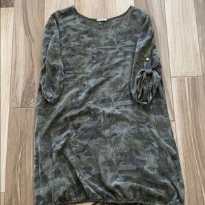 Italian made shirt dress with breast pocket